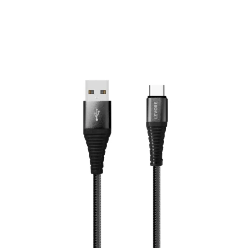 ليفوري كابل شحن نايلون من USB A إلى USB C - بطول 1.8 متر - LCS322