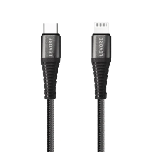 ليفوري كابل شحن نايلون من USB-C إلى Lightning - بطول 1 متر - LC4211