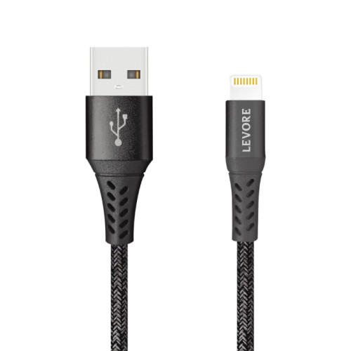 ليفوري كابل شحن آيفون نايلون USB-A إلى Lightning - بطول 1.8 متر - LC1222