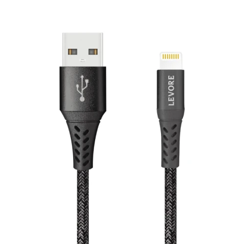 ليفوري كابل شحن آيفون نايلون USB-A إلى Lightning - بطول 1.8 متر - LC1222