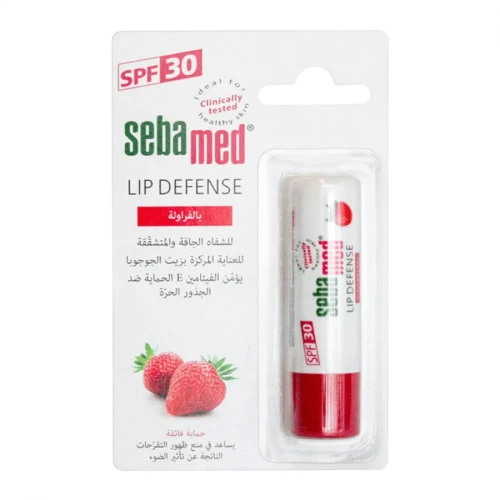 مرطب الشفاه بالفراولة بحماية SPF30 من سيبا ميد - 4.8غ