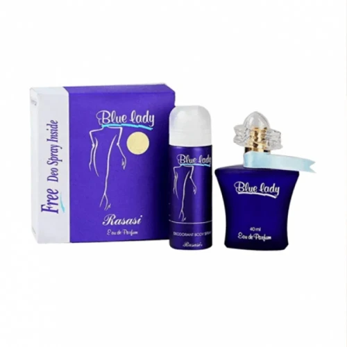 عطر بلو ليدي ومزيل عرق للنساء من الرصاصي - او دو برفيوم - 40مل