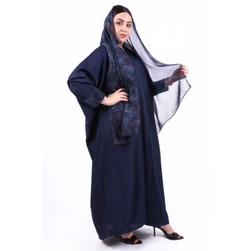 عباية فراشة موديل الشال للنساء - كحلي