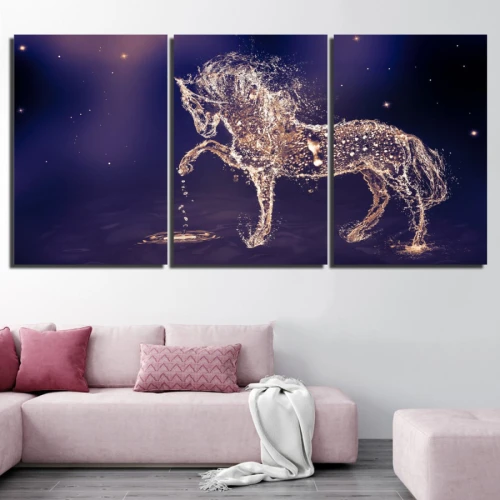 لوحة حائط الحصان السحري - خشب ام دي اف - 120x60 سم - PH 28
