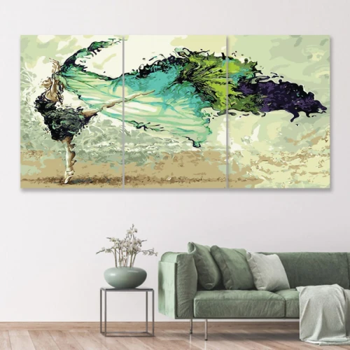لوحة حائط فن زيتي المرأة الراقصة - خشب ام دي اف - 120x60 سم - PH 37