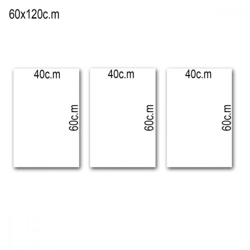 لوحة حائط أشكال هندسية - خشب ام دي اف - 120x60 سم - PH 55