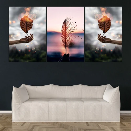 لوحة حائط بتصميم عصري - خشب ام دي اف - 120x60 سم - PH 69