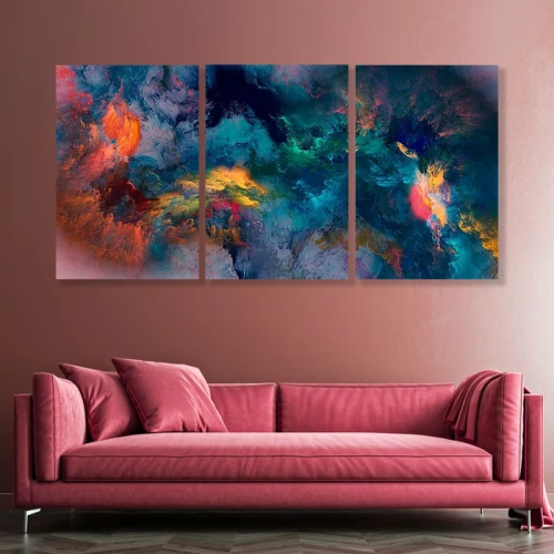 لوحة حائط خشبية لوحة الألوان - 120x60 سم - خشب ام دي اف - PH 105