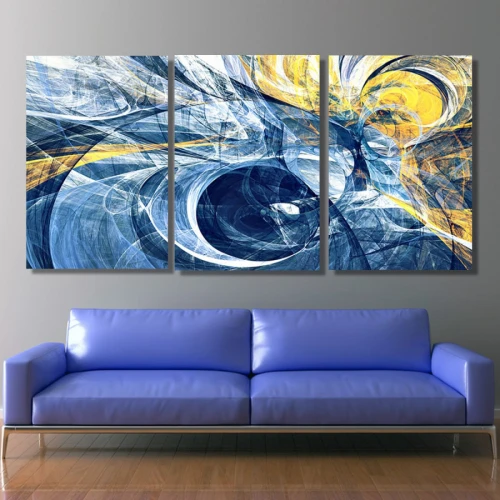 لوحة حائط خشبية بتصميم الفن الحديث - 120x60 سم - خشب ام دي اف - PH 116