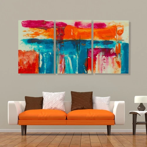 لوحة حائط خشبية لوحة الألوان - 120x60 سم - خشب ام دي اف - PH 117