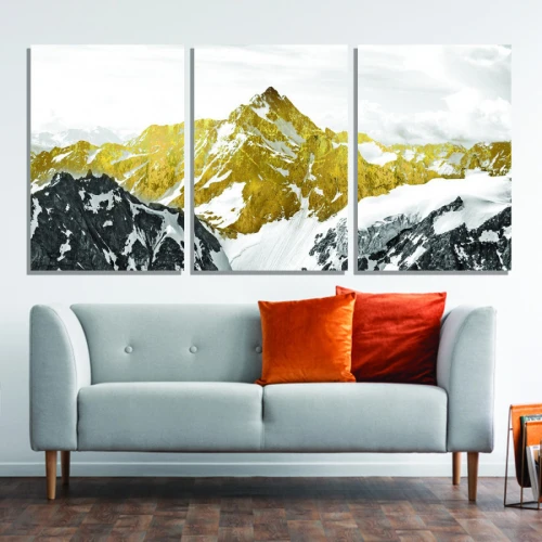 لوحة حائط بتصميم طبيعة جبلية - خشب ام دي اف - 120x60 سم - PH 6