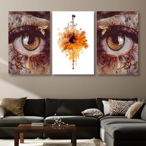 لوحة حائط خشبية سحر العيون - 120x60 سم - خشب ام دي اف - PH 135