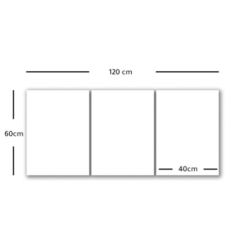 لوحة جدارية بتصميم بوب آرت طعام سريع - 3 قطع - 120x60 سم - lp3-604