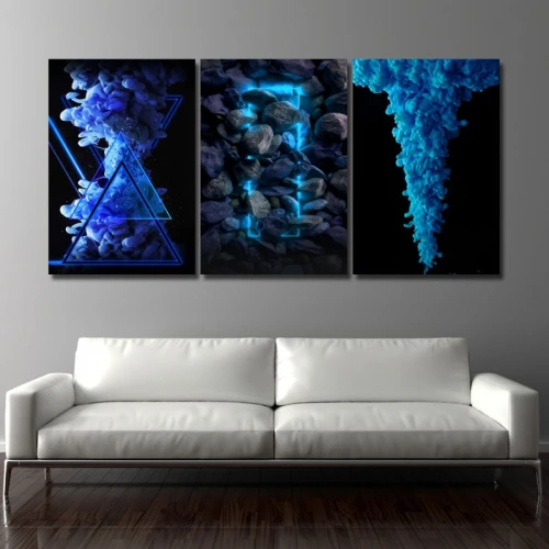 لوحة حائط خشبية تصميم الفن العصري - 120x60 سم - خشب ام دي اف - PH 167