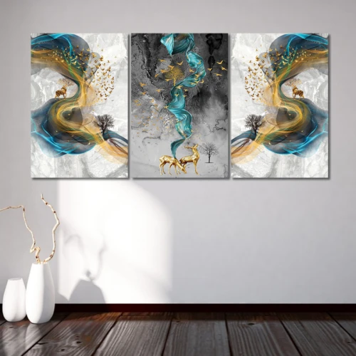 لوحة حائط دخان ملون - خشب ام دي اف - 120x60 سم - PH 21