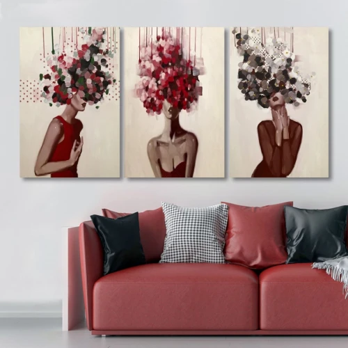 لوحة حائط خشبية سيدة الورود - 120x60 سم - خشب ام دي اف - PH 172