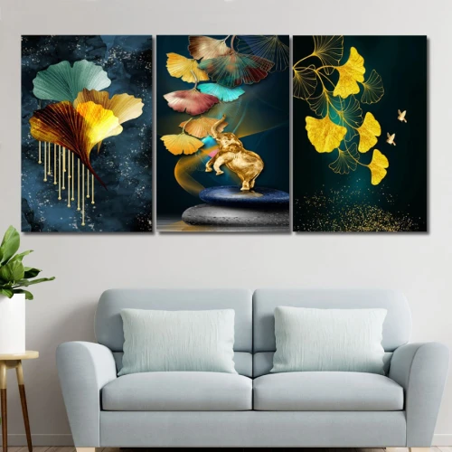 لوحة حائط خشبية بابار - 120x60 سم - خشب ام دي اف - PH 189