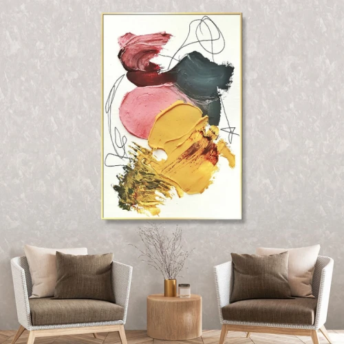 لوحة حائط قماشية رسمة إبداعية عصرية - 120x80 سم