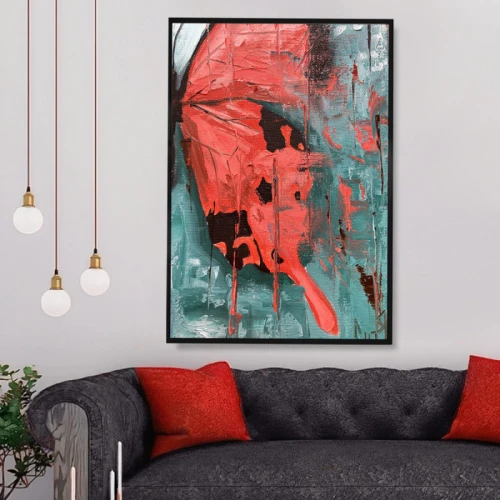 لوحة حائط قماشية رسمة عصرية بألوان نابضة - 120x80 سم