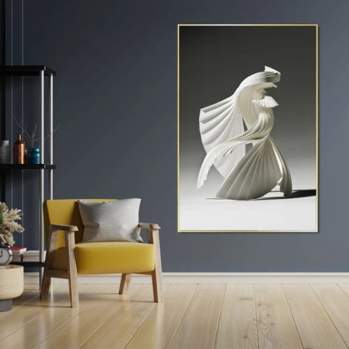 لوحة حائط قماشية رسمة تجريدي فنية - 120x80 سم