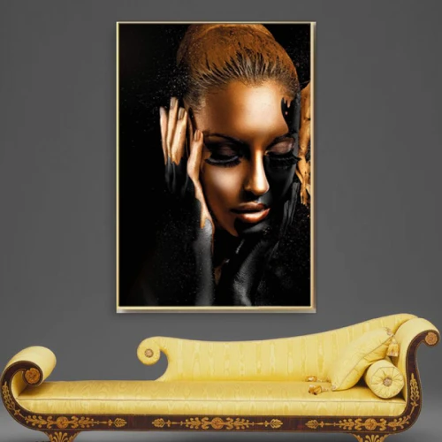 لوحة حائط قماشية لفتاة - 120x80 سم