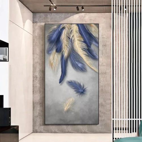لوحة قماشية فنية بريش مع برواز - 120x80 سم