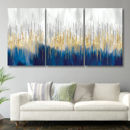 لوحة حائط بتصميم تجريدي مورغان - خشب ام دي اف - 120x60 سم - PH 253