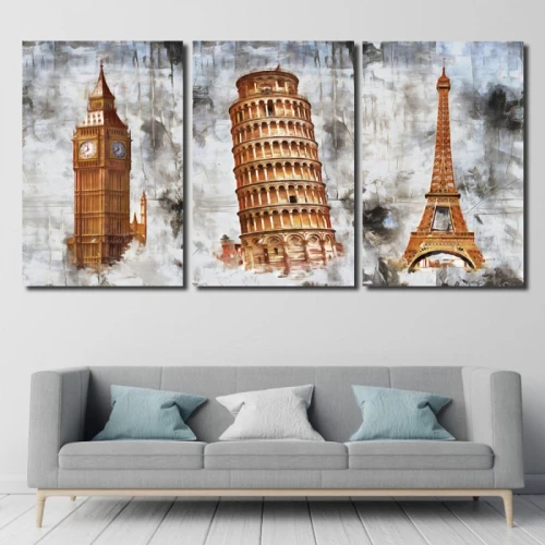 لوحة حائط بتصميم عصري عالمي - خشب ام دي اف - 120x60 سم - PH 259