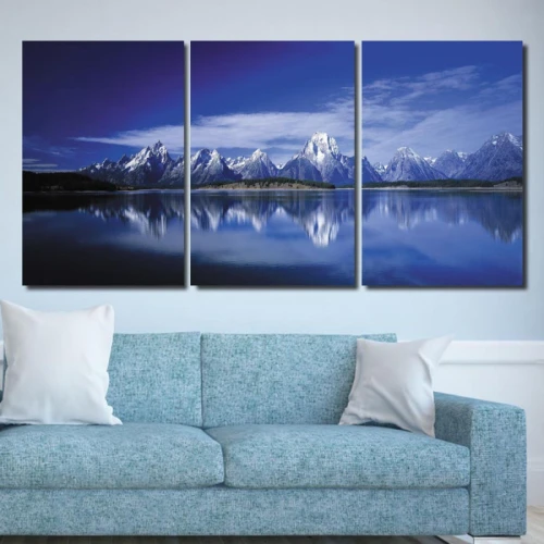 لوحة حائط بتصميم بحيرة - خشب ام دي اف - 120x60 سم - PH 261