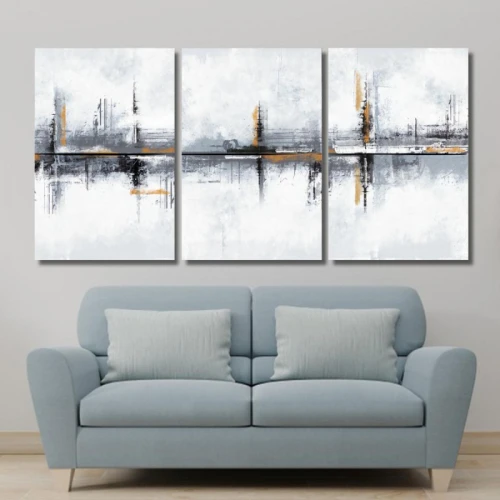 لوحة حائط بتصميم تجريدي ستارك - خشب ام دي اف - 120x60 سم - PH 266