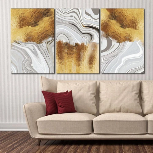لوحة حائط بتصميم تجريدي عصري - خشب ام دي اف - 120x60 سم - PH 269