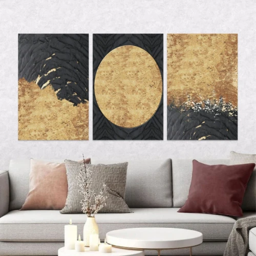 لوحة حائط الفن الحديث ثلاث ثطع - خشب ام دي اف - 120x60 سم - lp3-487