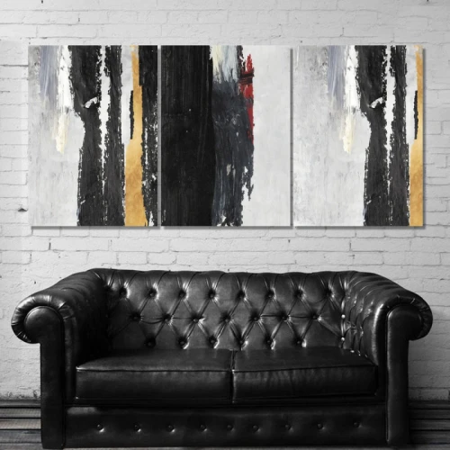 لوحة حائط الفن الحديث ثلاث ثطع - خشب ام دي اف - 120x60 سم - lp3-493
