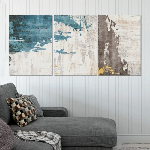 لوحة حائط الفن الحديث ثلاث ثطع - خشب ام دي اف - 120x60 سم - lp3-495