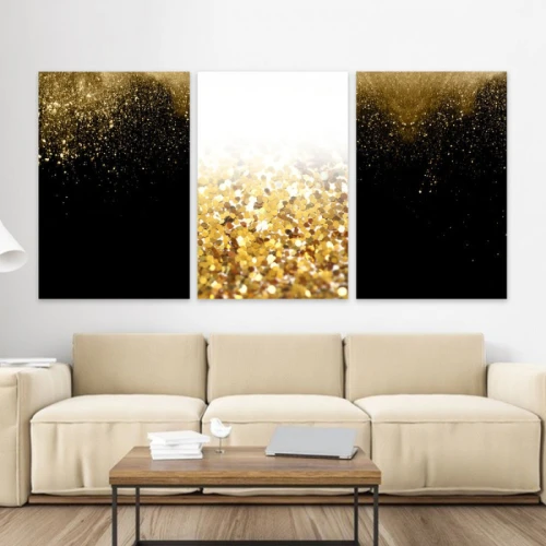 لوحة حائط الفن الحديث ثلاث ثطع - خشب ام دي اف - 120x60 سم - lp3-503