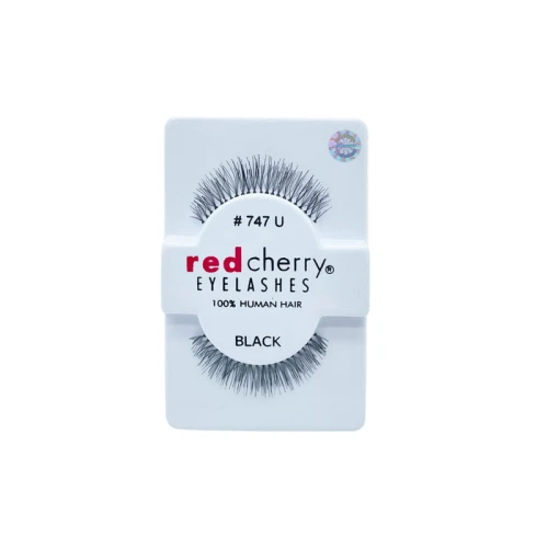 رموش رد شيري رقم 747 يو مصنوعة من شعر طبيعي 100٪