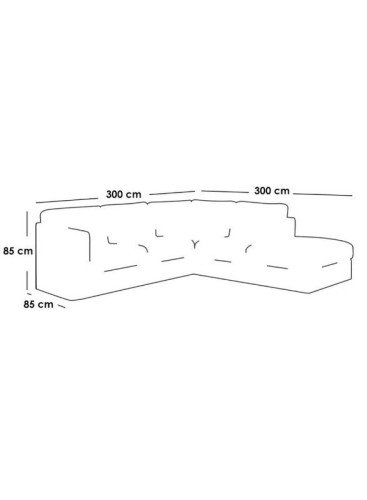 أريكة على شكل حرف L 300×300×85×85 سم - بيج، من شركة الهوم