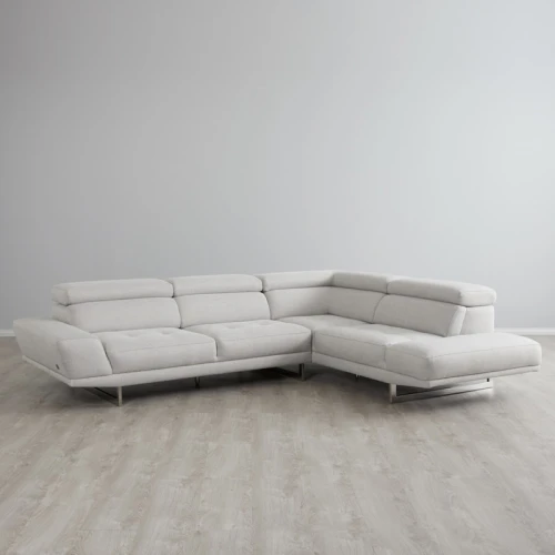 أريكة مريحة على شكل حرف L من الكتان البيج من Alhome، مقاس 90x250x170x45 سم، خشب سويدي
