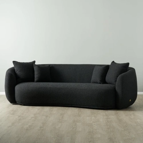 الهوم كنبة بوكليه 3 مقاعد - 300x85x85 سم - أسود