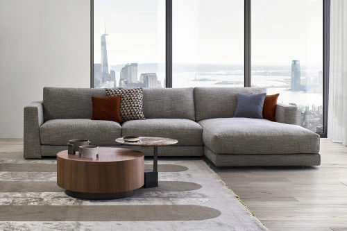 أريكة Alhome الفاخرة باللون النيلي على شكل حرف L، مقاس 240x150x45x85 سم، خشب سويدي