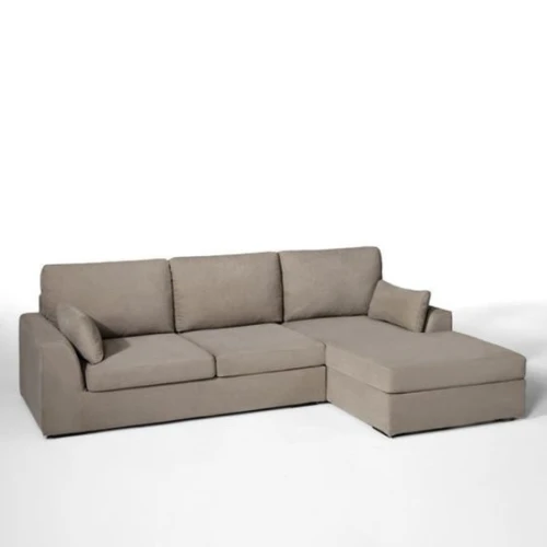أريكة Alhome أنيقة على شكل حرف L مخملية باللون الأزرق الداكن، مقاس 240x150x45x85 سم، خشب سويدي