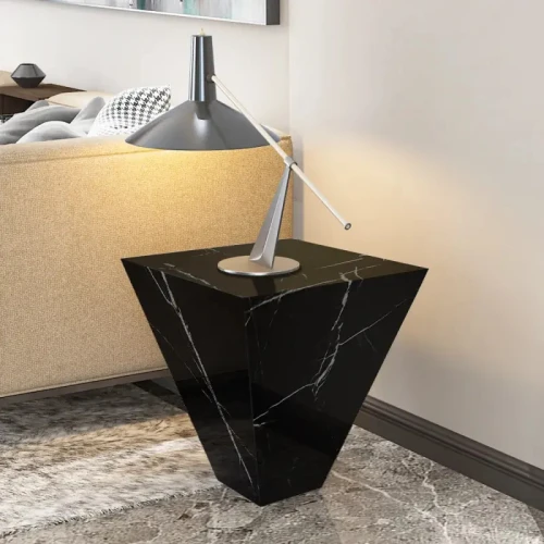 طاولة جانبية من الرخام Alhome Noir Modern Black Estorio