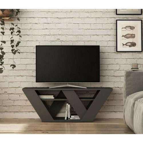 وحدة تلفزيون Alhome Black - مركز ترفيه أنيق ومعاصر