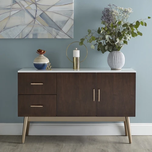 بوفيه Alhome Classic Brown MDF: ارفع مساحة تناول الطعام لديك بأناقة