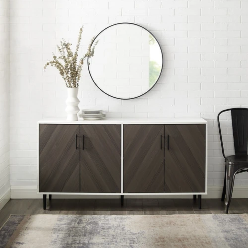 بوفيه Alhome Brown MDF: يجمع بين الأناقة والعملية