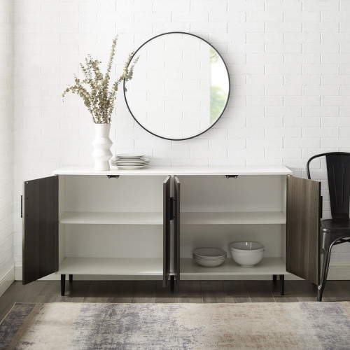 بوفيه Alhome Brown MDF: يجمع بين الأناقة والعملية