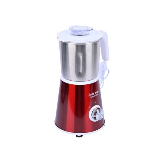 هوم ماستر مطحنة قهوة وبهارات ستانلس ستيل - 400 غرام - 450 واط - فضي وأحمر - HM-935