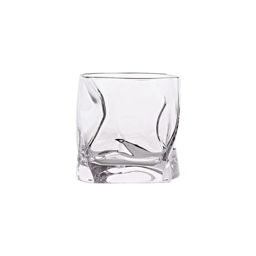 كوب ماء زجاجي مميز خفيف الوزن - 250 مل - 8.5x8.5x8 سم