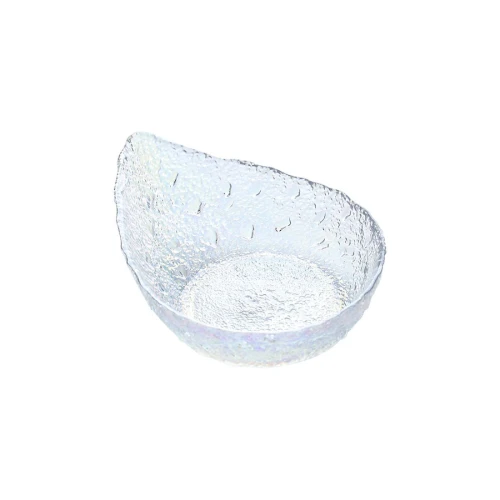 طبق فاكهة زجاجي على الطراز الاسكندنافي على شكل قطرة ماء - 21x21x6 سم