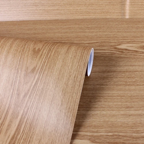 شاربدو ورق جدران من خشب pvc مقاوم للماء مقاس - 60x300 سم - بني فاتح